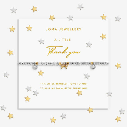 Sparkle Confetti A Little 'Thank You' Bracelet In Silver and Gold Plating