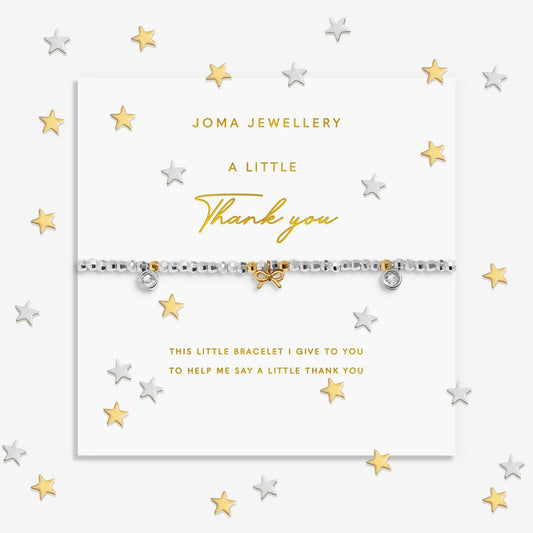 Sparkle Confetti A Little 'Thank You' Bracelet In Silver and Gold Plating