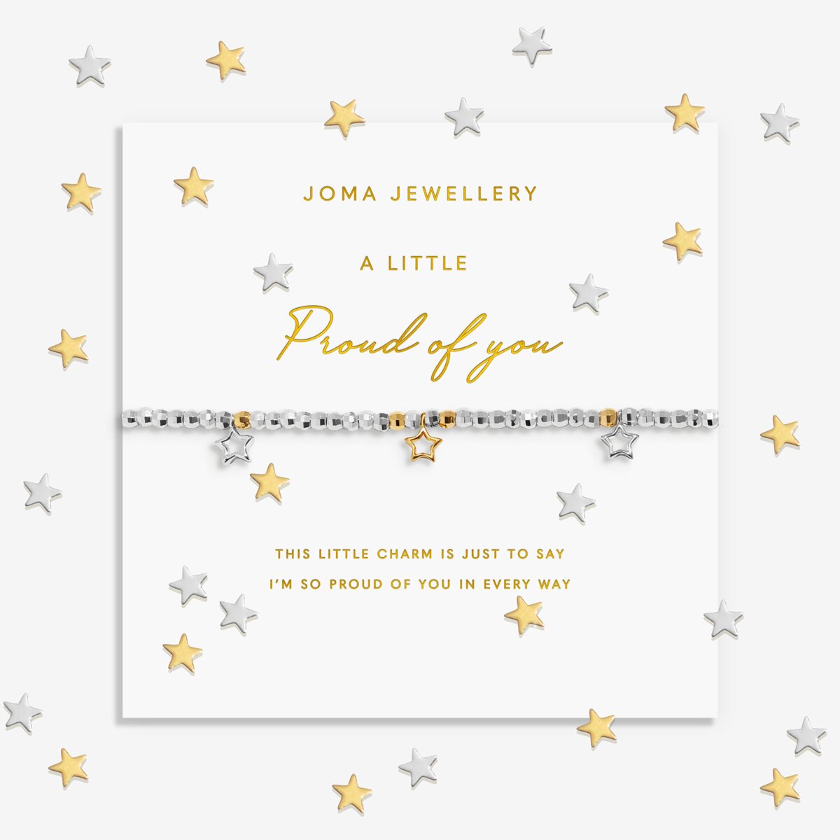 Sparkle Confetti A Little 'Proud Of You' Bracelet In Silver and Gold Plating