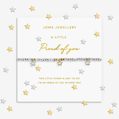 Sparkle Confetti A Little 'Proud Of You' Bracelet In Silver and Gold Plating