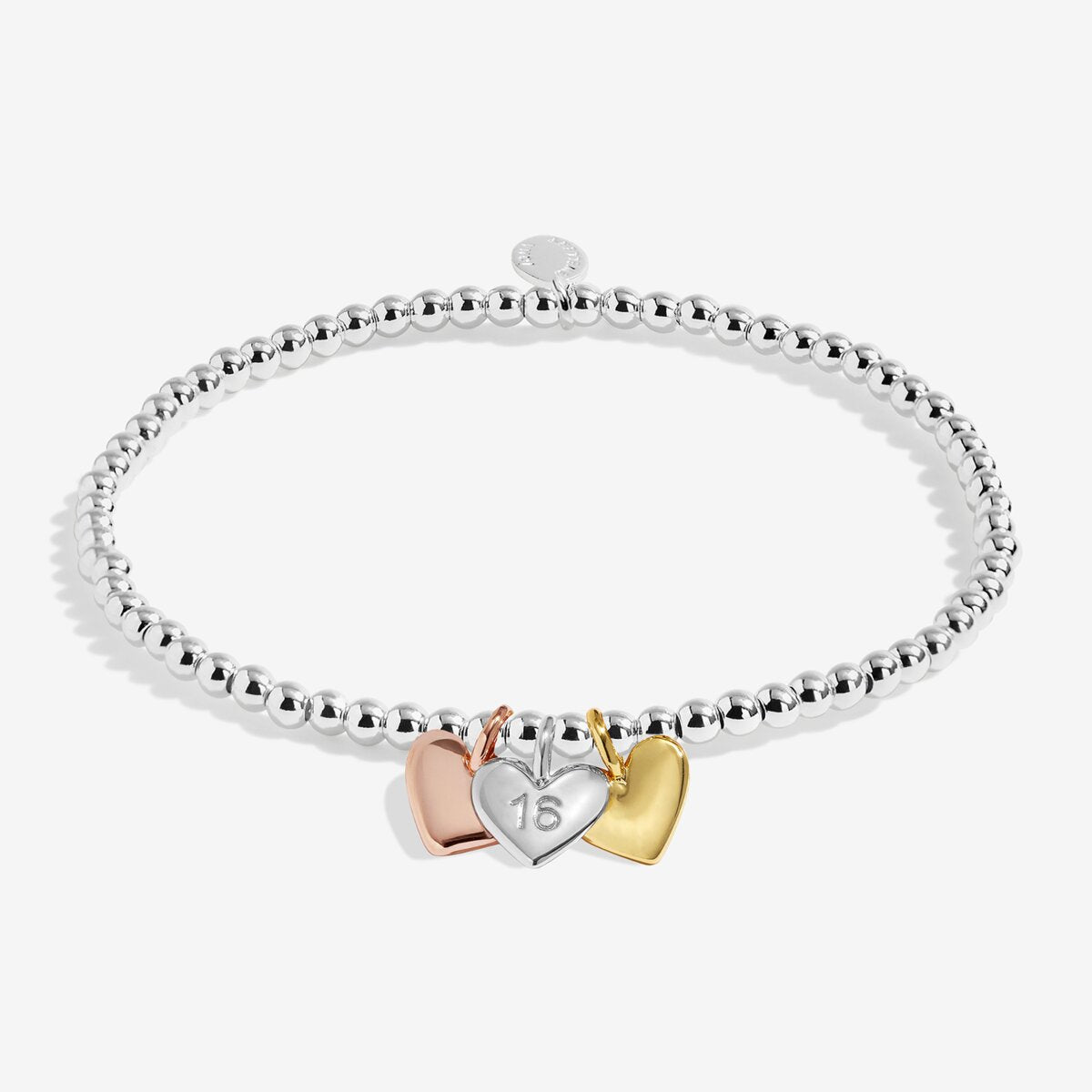 Little Charmed Moments 'Happy 16th Birthday' Bracelet In Silver, Gold, and Rose Gold Plating