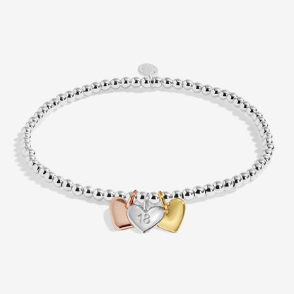 A Little Charmed Moments 'Happy 18th Birthday' Bracelet In Silver, Gold, and Rose Gold Plating