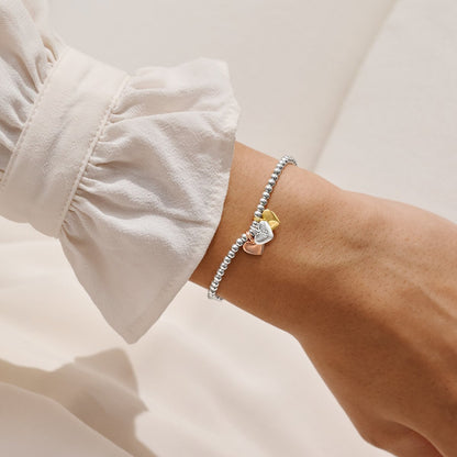 A Little Charmed Moments 'Happy 18th Birthday' Bracelet In Silver, Gold, and Rose Gold Plating