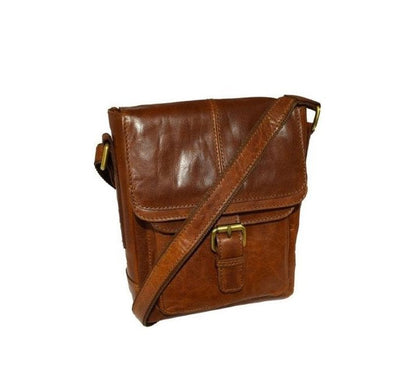Small Leather Cross Body Bag - Honey
