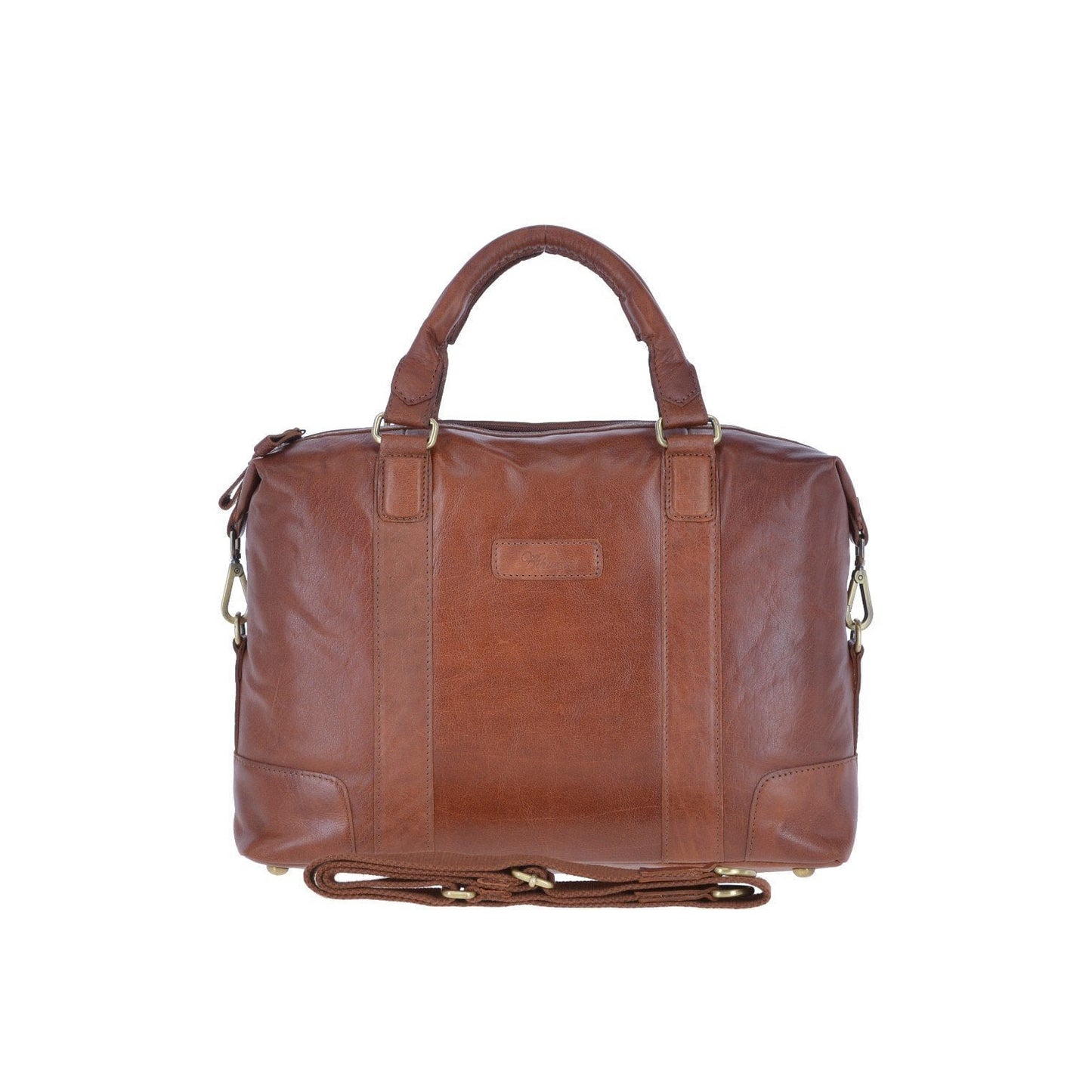 Leather Vintage Laptop Work Bag - Honey