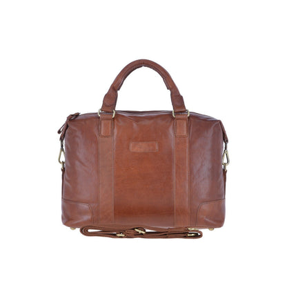 Leather Vintage Laptop Work Bag - Honey