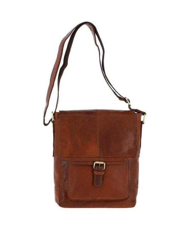 Medium Leather Travel Bag - Honey