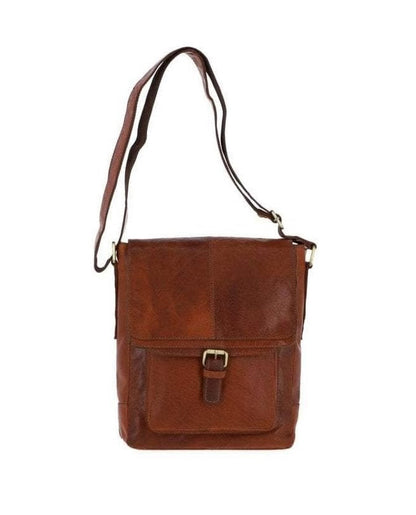 Medium Leather Travel Bag - Honey