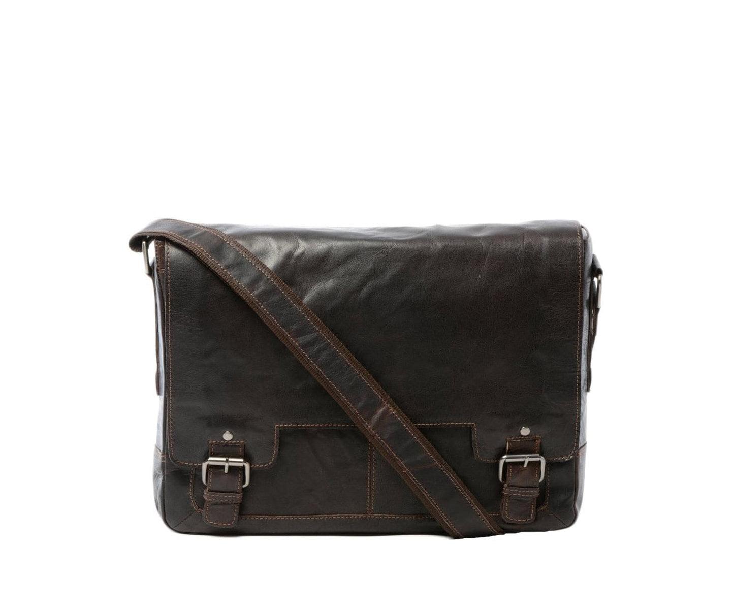 Kingston Laptop Messenger Bag Medium - Crumble Brown