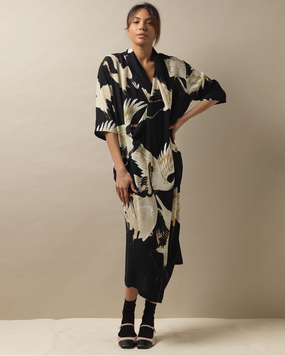 Stork Black Rachel Dress - S/M