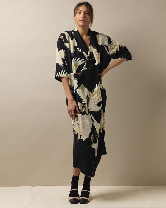 Stork Black Rachel Dress - S/M