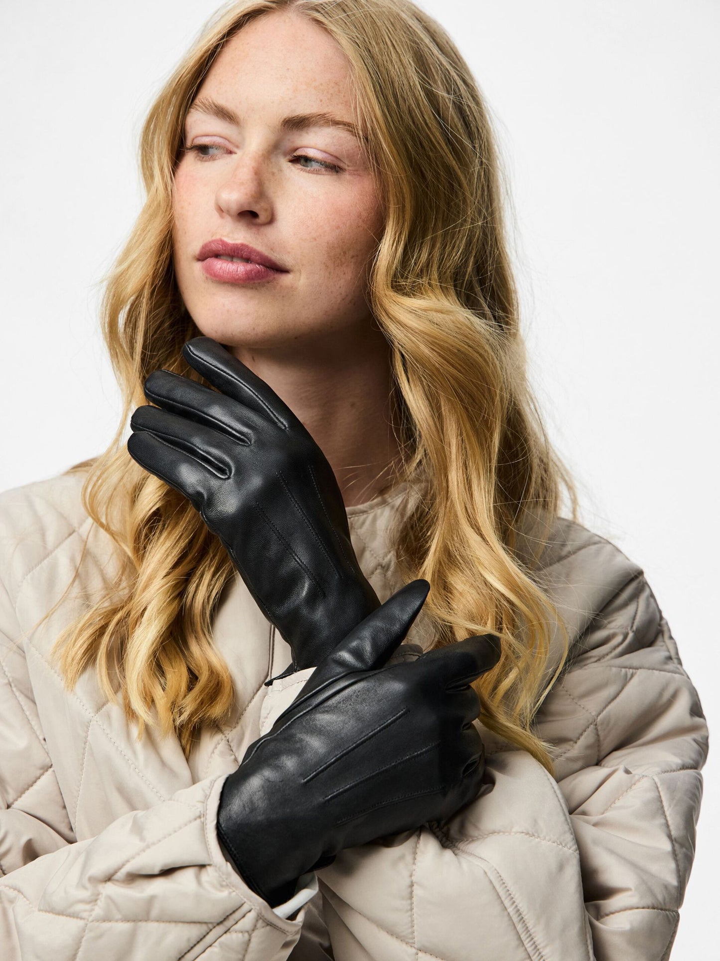 PCNELLIE LEATHER GLOVES