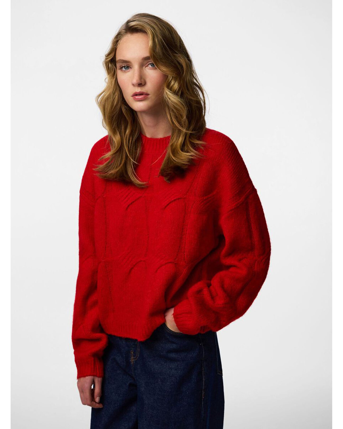 PCJENNA CABLE KNITTED JUMPER