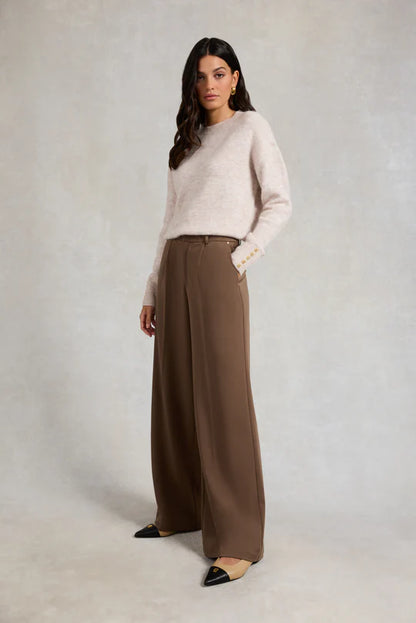 Pleated Wide Leg Trouser