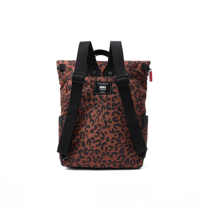 Canfield Roll Top Medium Backpack in Scarlet Leopard