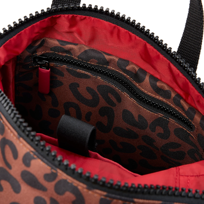 Canfield Roll Top Medium Backpack in Scarlet Leopard