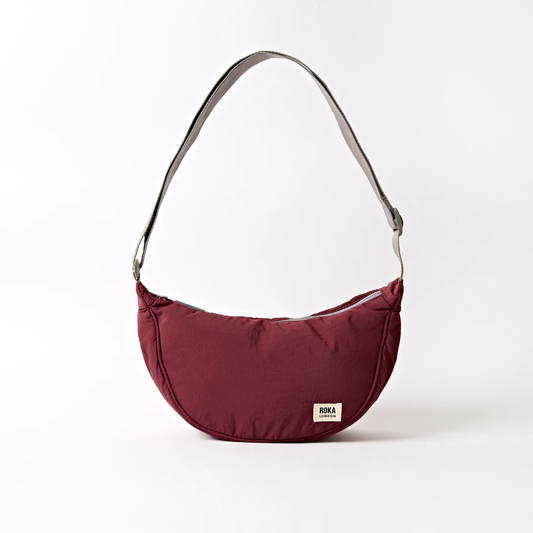 Farringdon Half Moon Bag in Bordeaux