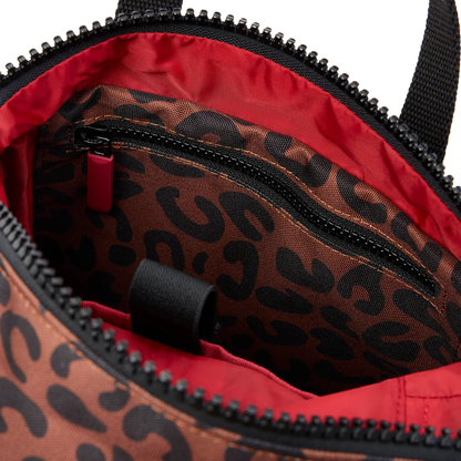 Canfield Roll Top Backpack Small in Scarlet Leopard