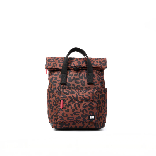 Canfield Roll Top Backpack Small in Scarlet Leopard