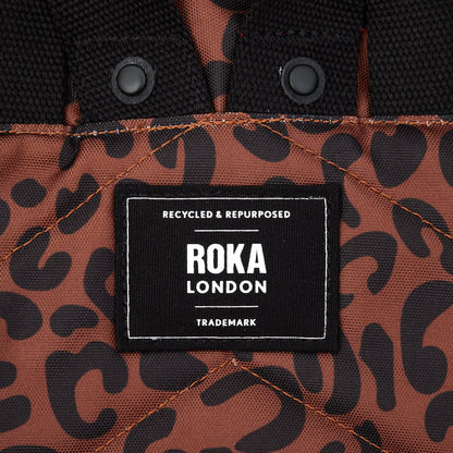 Canfield Roll Top Medium Backpack in Scarlet Leopard