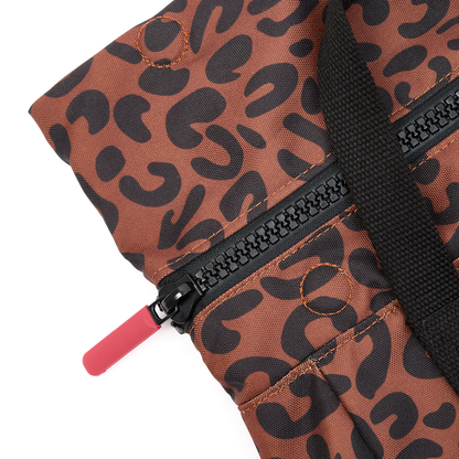 Canfield Roll Top Backpack Small in Scarlet Leopard