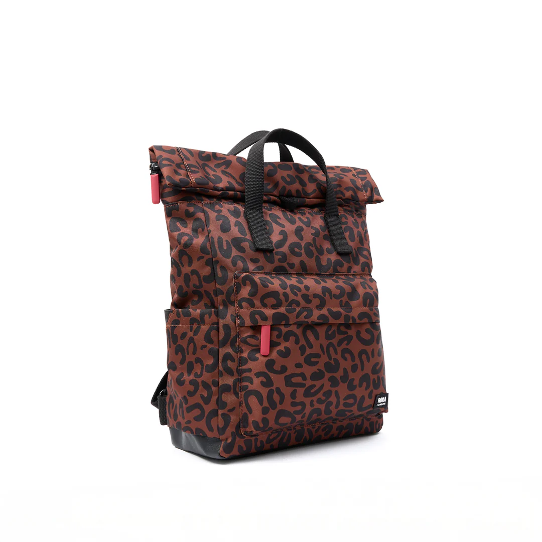 Canfield Roll Top Backpack Small in Scarlet Leopard