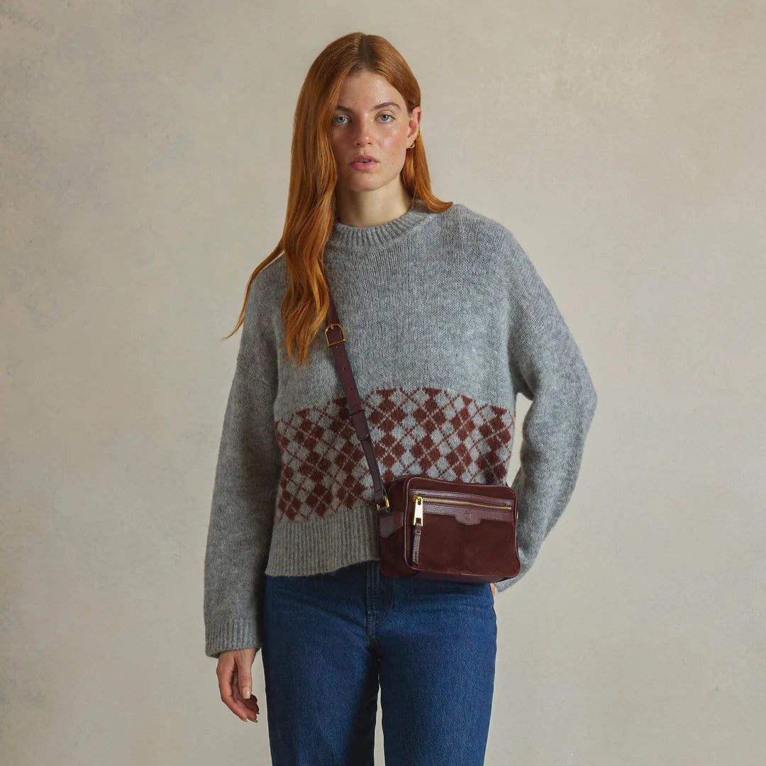 Fulham Cross Body Bag Suede - Port