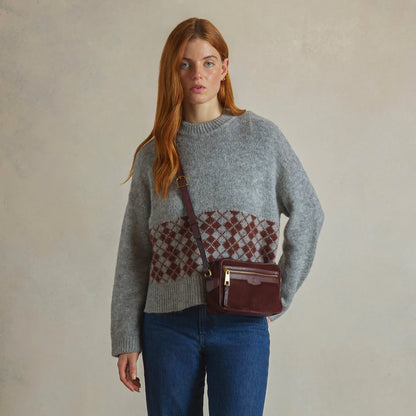 Fulham Cross Body Bag Suede - Port