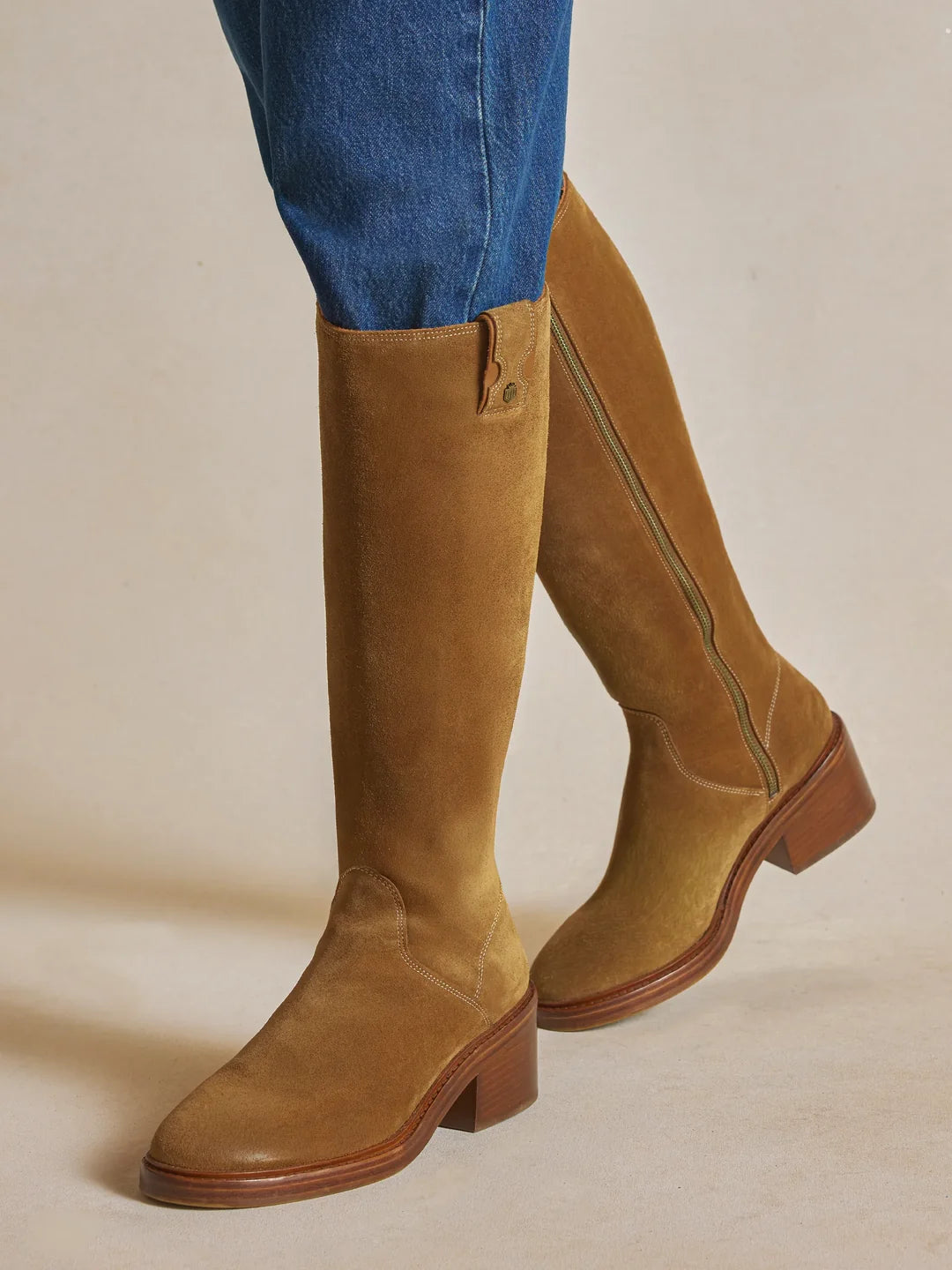 Oulton Suede Heeled Knee-high Boots