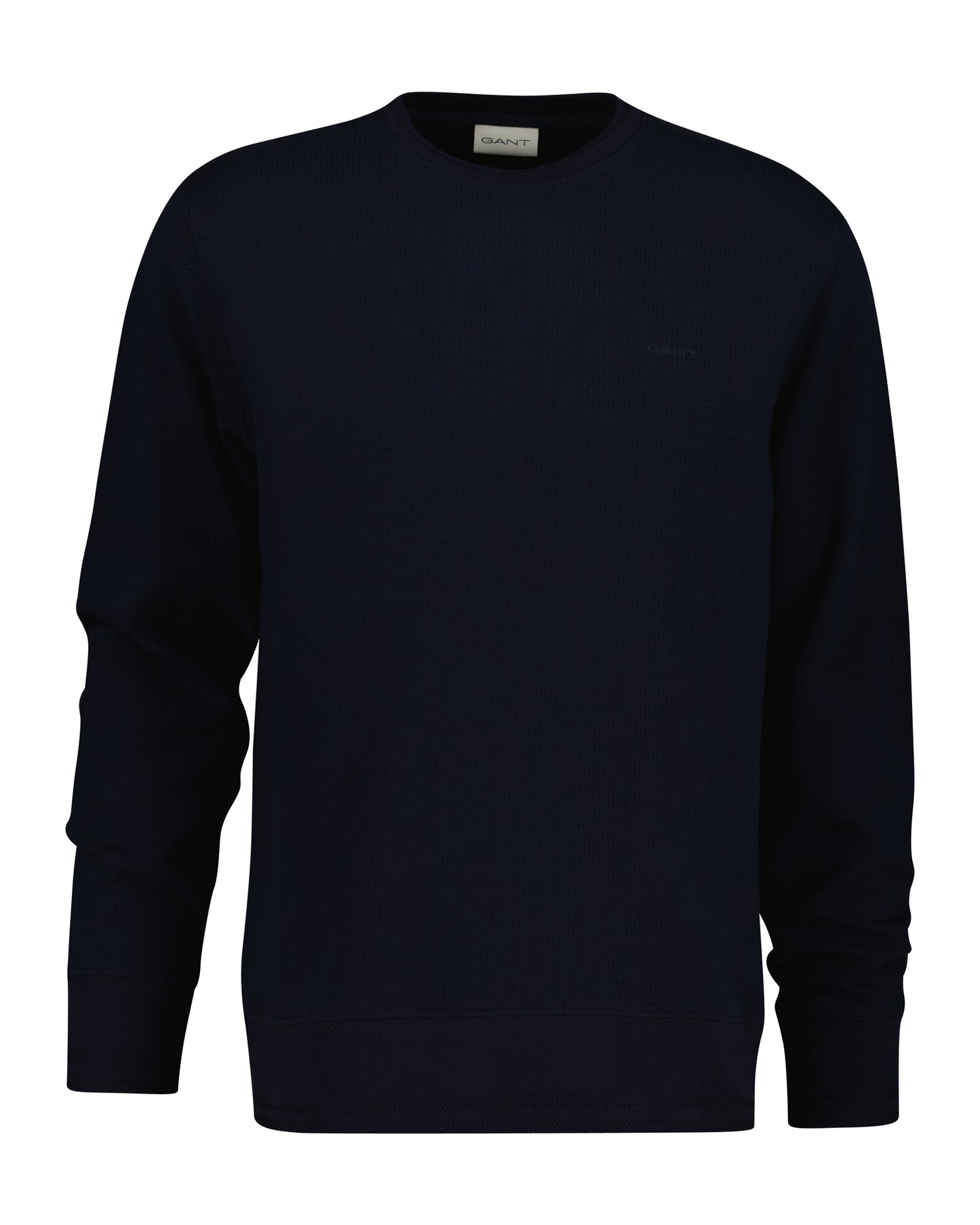 Texture Herringbone Rib C-Neck Sweatshirt