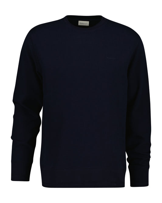 Texture Herringbone Rib C-Neck Sweatshirt