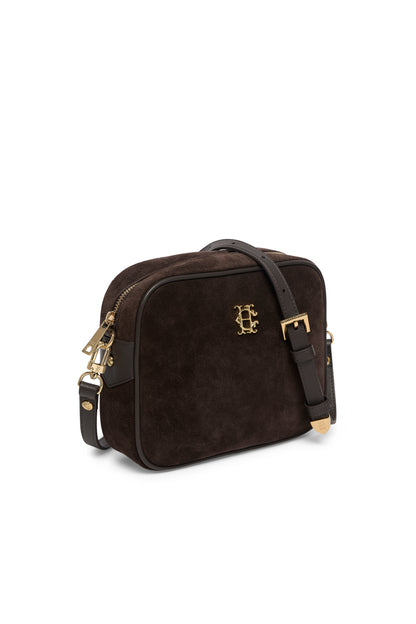 Country Camera Bag - Chocolate Suede