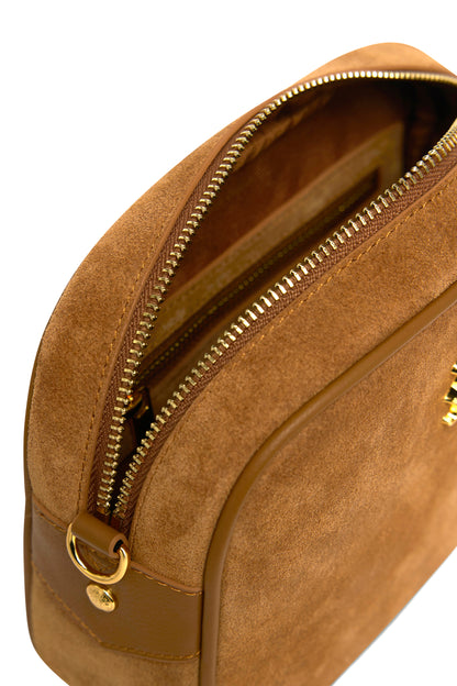 Country Camera Bag - Tan Suede