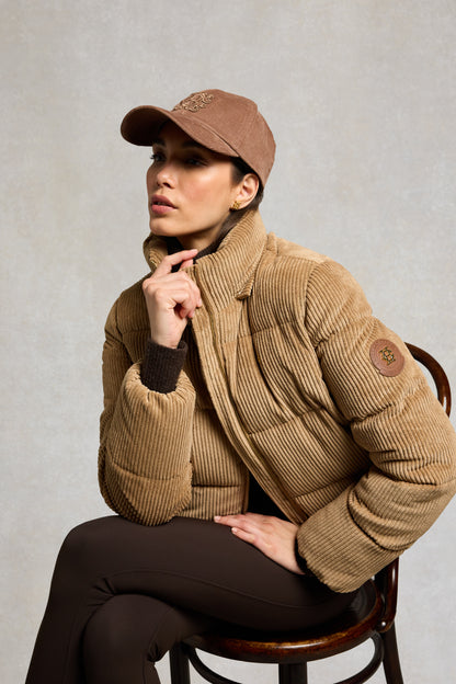 Corduroy Heraldic Cap - Latte