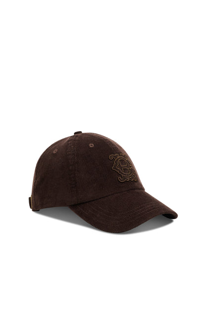 Corduroy Heraldic Cap - Chocolate