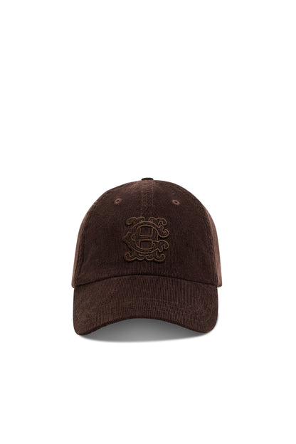 Corduroy Heraldic Cap - Chocolate