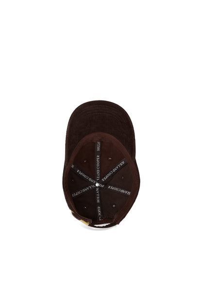 Corduroy Heraldic Cap - Chocolate