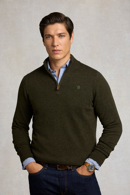 Fine Quarter Zip Knit
