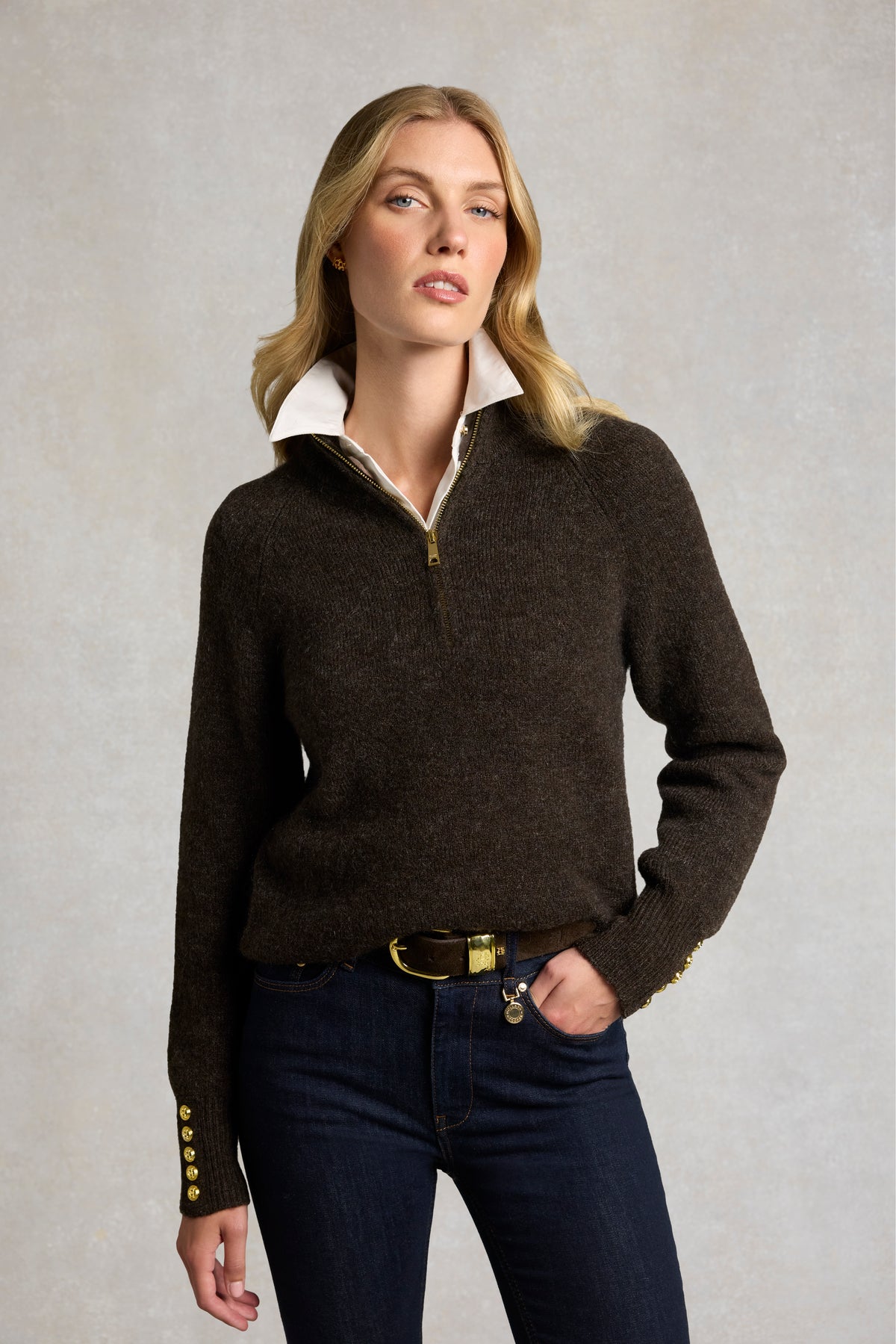 Tori Quarter Zip Knit