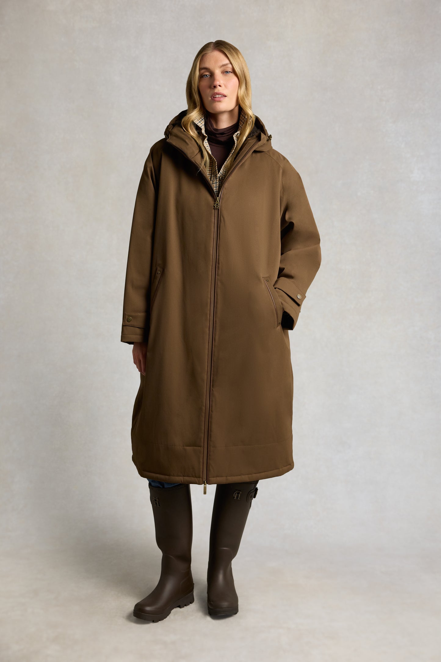 One-Size Waterproof Coat - Chestnut