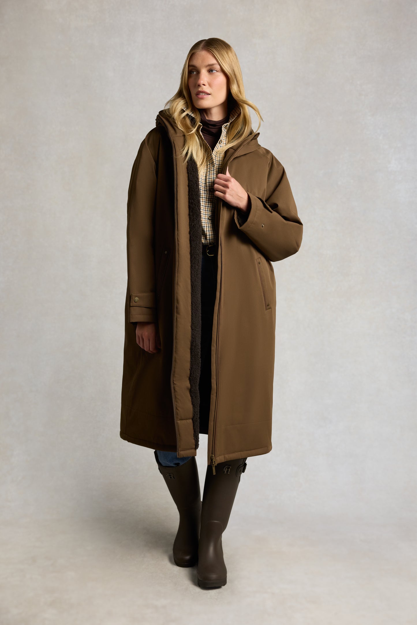 One-Size Waterproof Coat - Chestnut