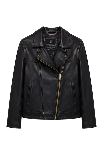 Oversized Leather Biker Jacket