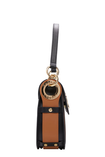 Chelsea Saddle Bag (Black/Tan)