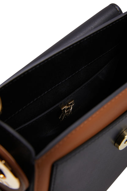 Chelsea Saddle Bag (Black/Tan)