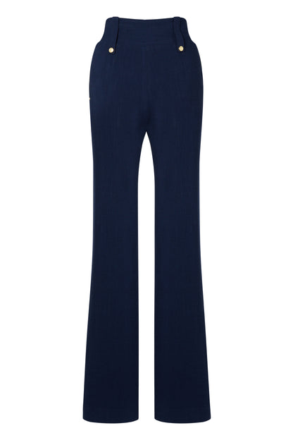 High Waisted Straight Trouser