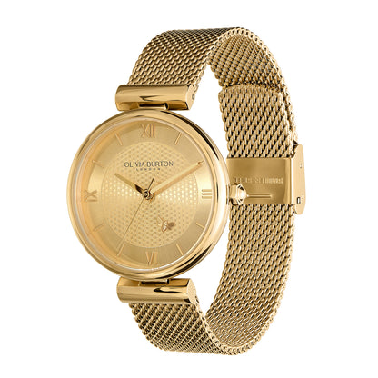 Signature 36mm Minima Bee T-Bar Gold Mesh Watch