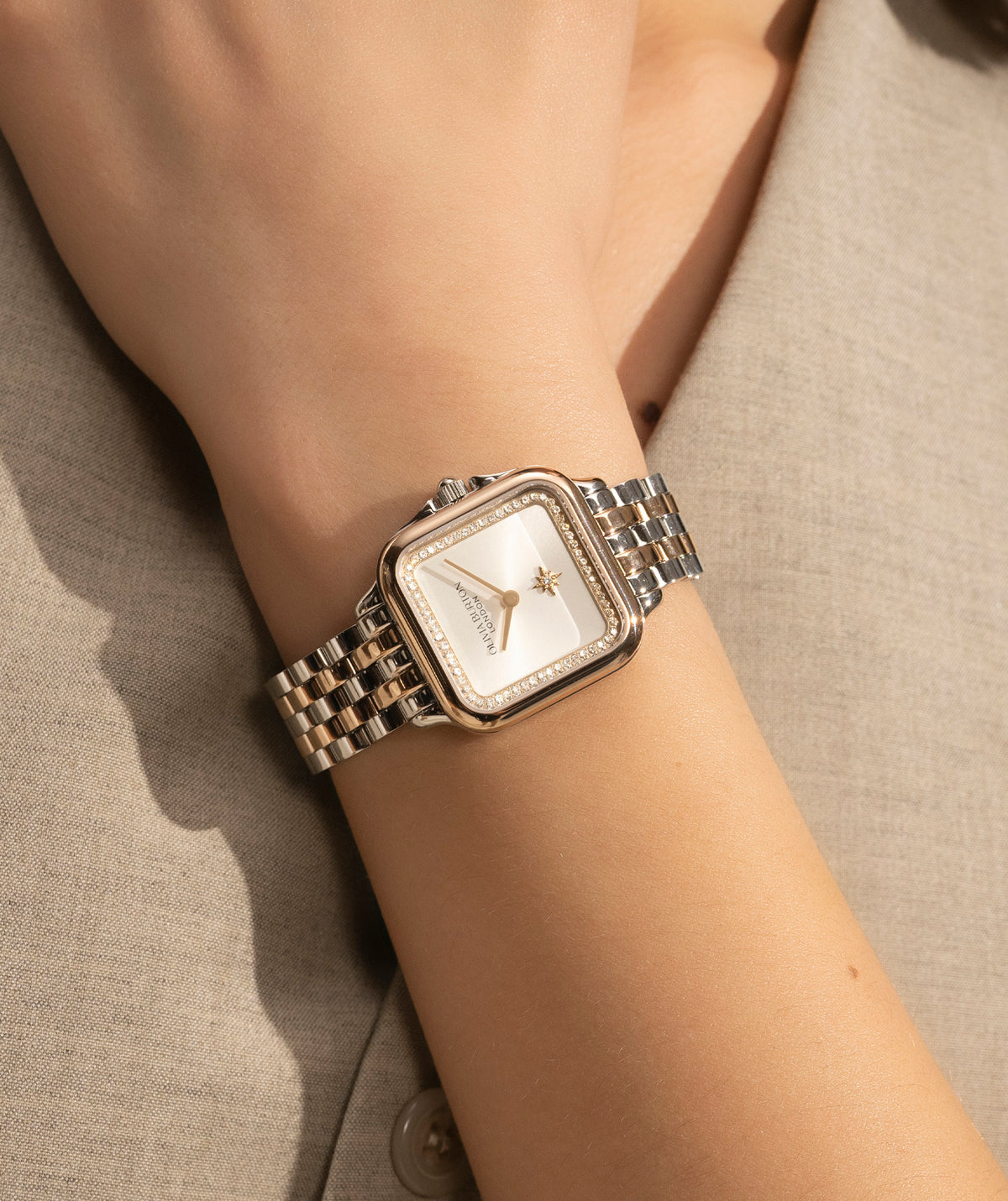 Classic 28mm Grosvenor White & Two Tone Bracelet Watch