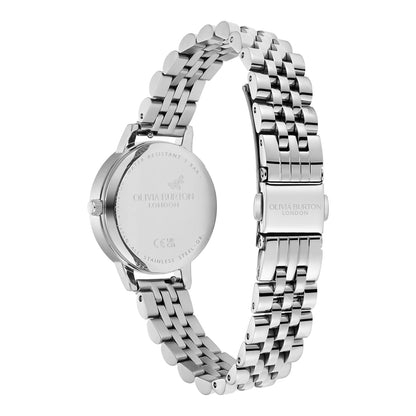 Classic 30mm White & Silver Bracelet Watch
