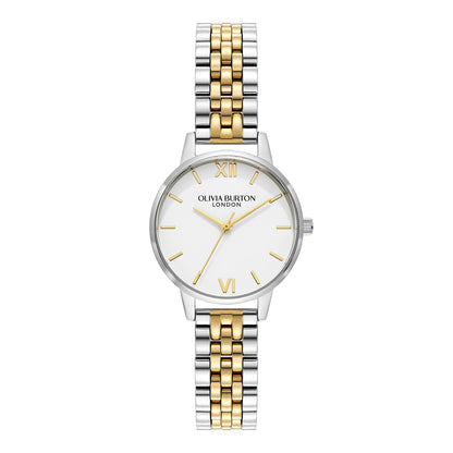 Classic 30mm White & Two Tone Bracelet Watch