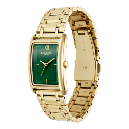 Classic 23mm Grove Forest Green & Gold Bracelet Watch